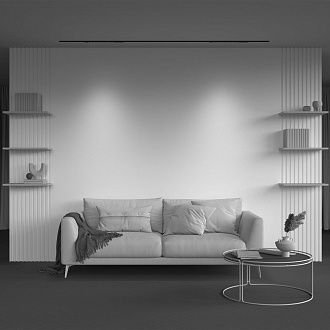 Трековый светильник 46 см, 15W, 3000K, Maytoni TR232-2-15W3K-B, черный