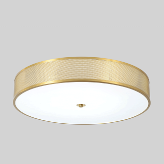 Светильник потолочный *60*10- см, *LED*40W, 3000-6000K, Crystal Lux Button BUTTON PL40W LED, Латунь