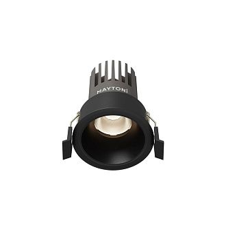 Встраиваемый светильник 6.6 см, 9W, 4000K, Maytoni Technical Dip Hight DL123-10W-4K-B, черный