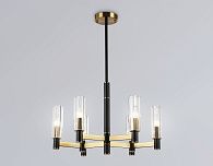 Люстра на штанге **38-76 см, 6*E14*40W, K, Ambrella Light High Light LH55511, черный, латунь