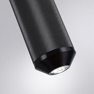 Светильник подвесной 8*18 см, 1 LED*7W, 4000 К, Arte Lamp Omicron A1134SP-7BK, Черный, с механизмом регулировки высоты