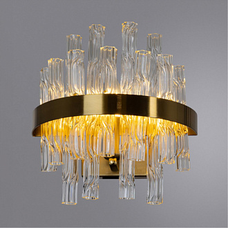 Бра 23*13 см, 1*E14*60W, К, Divinare Meadow Латунь 6053/17 AP-1