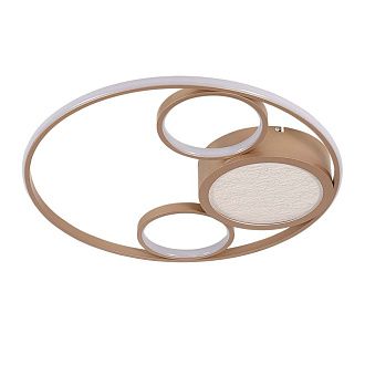 Потолочный светильник 50*7 см, 4*LED, 105W, 7000K, F-Promo Campus 4681-4C, золотой матовый