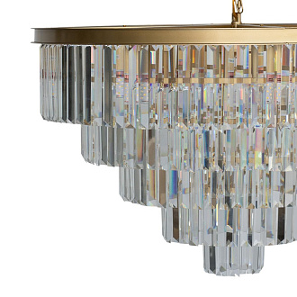 Подвесная люстра Loft IT Prism Clear 10019/800C, диаметр 80 см, золото