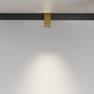 Светильник на шине 19,3*5,3*10,4 см, LED, 7W, 4000К, Maytoni Technical ALFA TR121-2-7W4K-BS латунный