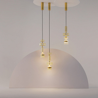 Подвесной светильник 15*15*360 см LED, 12W, 3000К, Maytoni LEVEL MOD253PL-L18BS3K3 латунный