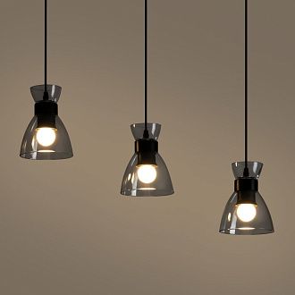 Подвесной светильник 65,5*13,5*20-122 см, 3*E27*40W, Freya  FR5503PL-03B, Черный