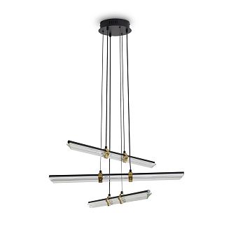 Подвесной светильник 70*70*30-160 см, LED*35W, 2700K, Freya Brilliance FR5557PL-L22B1, Черный