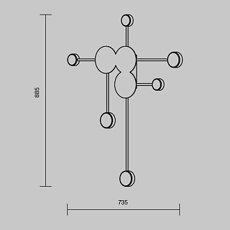 Светильник 74 см, 20W, 3000K, Freya Wonder FR5440WL-L17B, черный