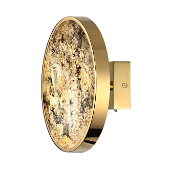 Настенный светильник 23,6*23,6* см, LED 1*15W, 3000-4000-6000 К, Odeon Light Bergi 5079/15WL, золотой глянцевый/серо-бежевый