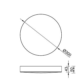 Светильник 30*5 см, *LED*20W, 3000-5000K, Mantra Turin MAN9025, белый