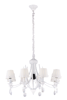Люстра Ø800 x H500(1200), мм, 8*40W (320W), WHITE (Белый) Sfera Sveta 2019/8 WHITE
