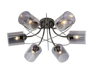 Люстра L580 x W580 x H225, мм, 6*40W (240W), BLACK (Черный) Rilon 06336/6