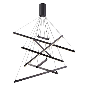 Подвесной светильник Odeon Light Cometa 3860/96B, 96W LED, 3000K, диаметр 99 см, черный
