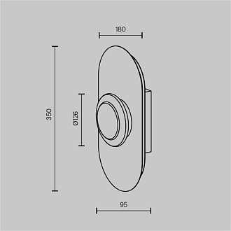 Бра 9,5*18*35 см, LED, 3000К, Maytoni Pharao MOD361WL-L20BS3K латунный