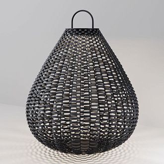 Ландшафтный светильник 43 см, 5W, 3000K, Maytoni Plet O530FL-L5B3K, черный-ротанг