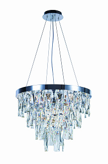 Люстра 500*370-1000, 8*E14, 40W NewRgy Cristallo 5729R/8A CHROME+CLEAR, Хром+Прозрачный