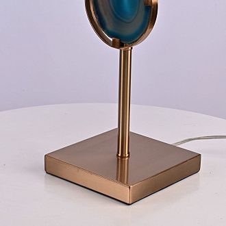 Настольная лампа Blue Agate Table Lamp 41*21*65 см, 1*E27*60W, ImperiumLoft 43.324, Латунь, Синий