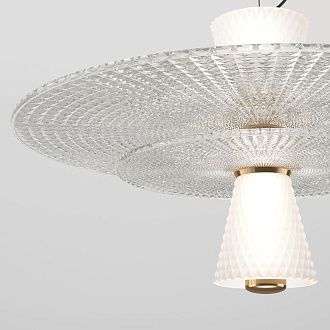 Подвесной светильник 50*50*33-133 см, LED*7W, 4000K, Eurosvet Titania 40029/1 LED, черный, a069225