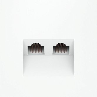 Розетка компьютерная встраиваемая Voltum S70 двойная RJ45+RJ45 кат.6, белый матовый пластик Soft touch VLS060202