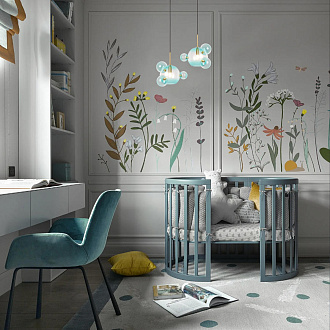 Подвесной светильник 39*31 см, 1*E14*40W LOFT IT Bolle 2027-P4 Blue mini золото