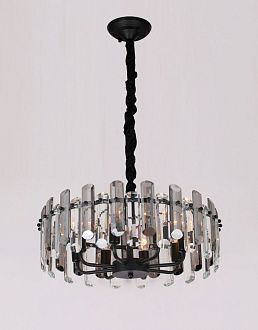 Люстра Ø500 x H800, мм, 8*40W (320W), BK (Черный) Rilon 89001/8 BK