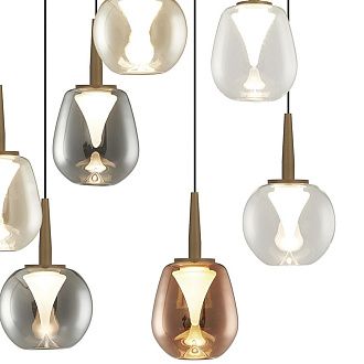 Люстра подвесная 50*30*-212,5 см, 8*LED*5W, 3000K, Mantra Andromeda MAN8934+8PL, золотой