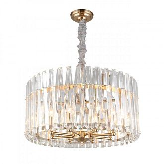 Подвесная люстра 60*32-115 см, 8*E14, 40W, Aployt Verene APL.808.13.08, золотой