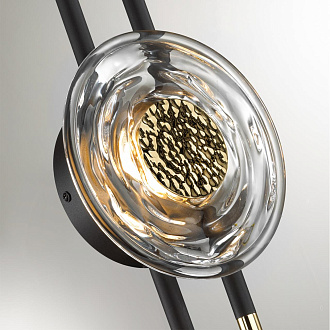 Бра 19*19*45 см, 1*LED*6W Odeon Light Magnet 5407/6WL черный