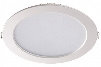 Светильник, 18 см, 20W, 4100К, белый, дневной свет, Novotech Luna 358031, встраиваемый LED, вр 14,5 см