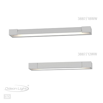 Бра Odeon Light 45 см Arno 3887/12WW, 12W LED, 4000K, белый