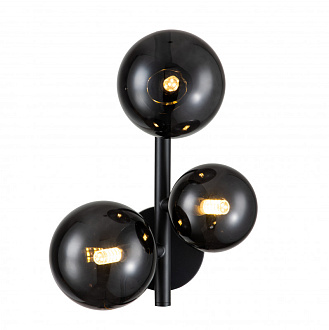 Настенный светильник 185*230*320 мм, 3*G9 чёрный Indigo Molecola V000198, 11018/3W Black