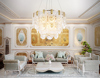 Люстра подвесная 60*40*78 см, E27 W, К, золото Ambrella Traditional Traditional TR5388