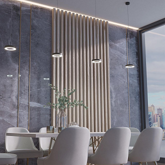 Светильник светодиодный, длина провода 2 метра 15,5*15,5* см, LED 18W*3000 К, Novotech Over Mirror, черный, 359281