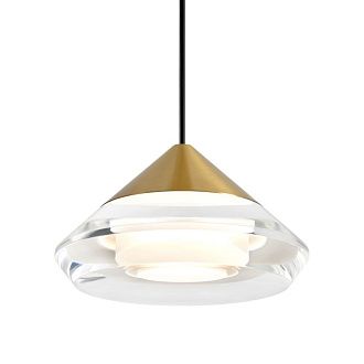 Подвесной светильник 11 см, 5W, 3000K, Freya Cave FR5631PL-L5BS, латунь