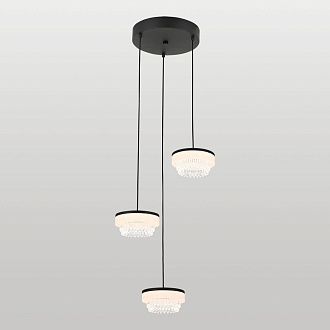 Подвесной светильник *37*50-120 см, 3*LED*7W, 4000K, Lussole  LSP-7487, черный