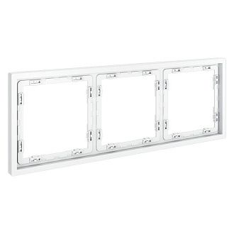 Рамка пластиковая Voltum S70 на 3 поста, белый матовый пластик Soft touch VLS100302