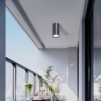 Уличный накладной светильник 5,5*10 см, 1*GU10, 35W, Favourite Bonum 4659-1U, чернный матовый