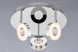 Люстра Ø300 x H175, мм, 18W, CHROME (Хром) Rilon 9893A/3 CHROME