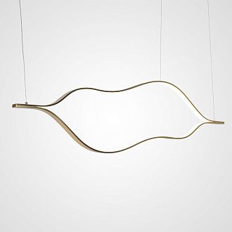 Подвесной светодиодный Светильник Tape Light L140 140*5*40 см, 2*LED*61W, 3000, 4000, 6000K, ImperiumLoft TRUDY01, Золотистый