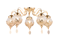 Люстра Ø700 x H270, мм, 5*40W (200W), GOLD (Золото) Sfera Sveta 4552/5 GOLD