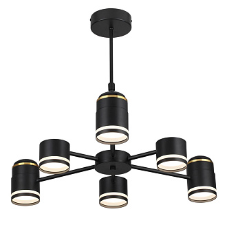 Люстра потолочная 56*59*31/51 см, 6*GX53*10W+3*LED*5W 2700K Lumion Virsava 8234/6C черный