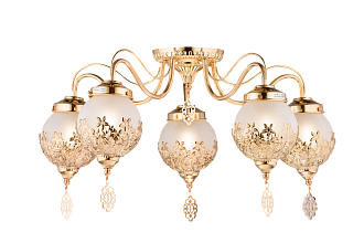 Люстра Ø700 x H270, мм, 5*40W (200W), GOLD (Золото) Sfera Sveta 4552/5 GOLD