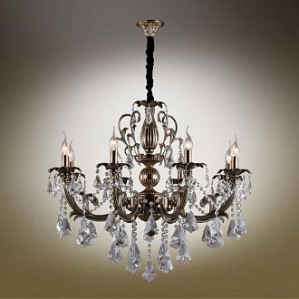 Подвесная люстра 80*150 см, 8*E14, 60W, Omnilux Omnilux 777 OML-77733-08, бронзовый