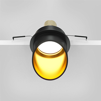 Светильник 7 см, Technical DL044-01-GU10-B, черный-золото, вр 6,3 см