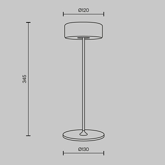 Настольная лампа 12*34,5 см, LED, 3W, 4000К, Maytoni AI Collaboration MOD229TL-L3B3K2 черный