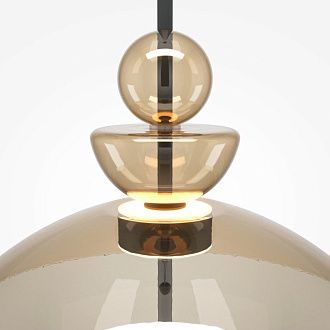 Подвесной светильник 40*40*358 см, LED*12W, 3000K, Maytoni Bangkok MOD185PL-L12CG3K3, черный
