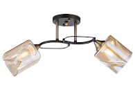 Люстра L560 x W180 x H230, мм, 2*40W (80W), AB+BK (Бронза + Черный) Rilon 3790/2 AB+BK