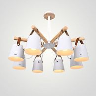 Люстра на штанге NATURA C8 white 70*70*100 см, 8*E27*60W, ImperiumLoft NATURA-C01, Белый