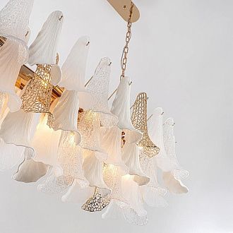 Подвесная люстра 48*124*58/120 см, 16*Е14 MODELUX premium ML.6777.16P GD золото
